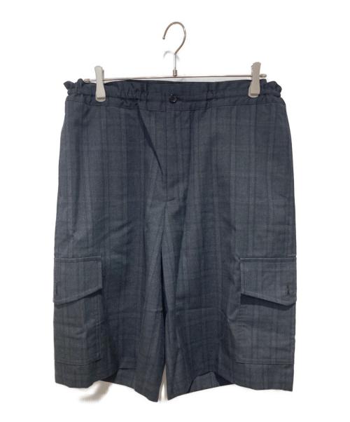 COMME des GARCONS HOMME DEUX（コムデギャルソン オム ドゥ）COMME des GARCONS HOMME DEUX (コムデギャルソン オム ドゥ) ウール チェック カーゴ ショーツ ショート ブラック サイズ:Mの古着・服飾アイテム