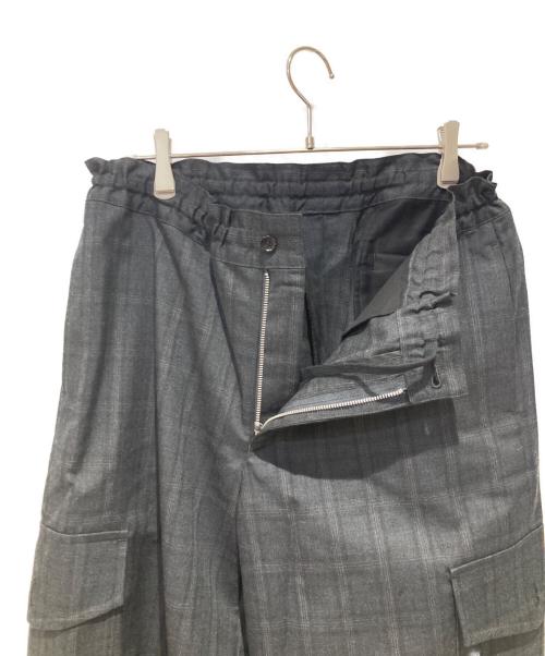 COMME des GARCONS HOMME DEUX（コムデギャルソン オム ドゥ）COMME des GARCONS HOMME DEUX (コムデギャルソン オム ドゥ) ウール チェック カーゴ ショーツ ショート ブラック サイズ:Mの古着・服飾アイテム