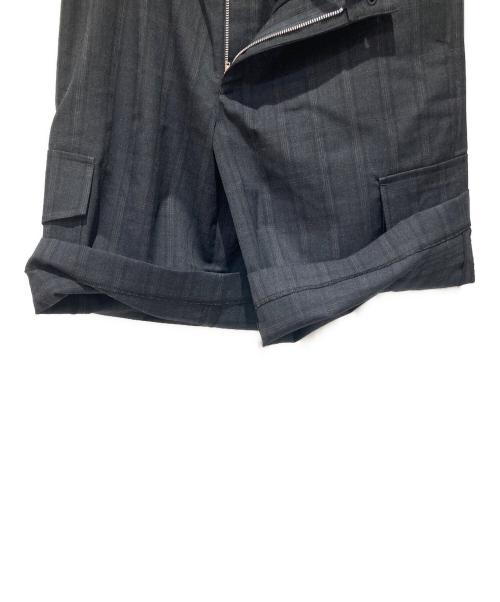 COMME des GARCONS HOMME DEUX（コムデギャルソン オム ドゥ）COMME des GARCONS HOMME DEUX (コムデギャルソン オム ドゥ) ウール チェック カーゴ ショーツ ショート ブラック サイズ:Mの古着・服飾アイテム