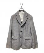 COMME des GARCONS HOMME DEUXコムデギャルソン オム ドゥ）の古着「T縮絨ポリailored Glen Check Blazer」｜グレー