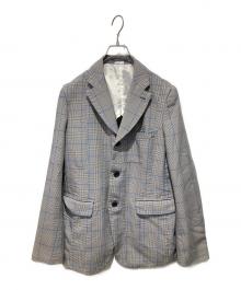 COMME des GARCONS HOMME DEUX（コムデギャルソン オム ドゥ）の古着「T縮絨ポリailored Glen Check Blazer」｜グレー