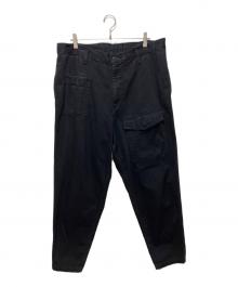 BLACK Scandal Yohji Yamamoto（ブラックスキャンダルヨウジヤマモト）の古着「BLACK DENIM NO TUCK WORK PANTS 12OZ」｜ブラック