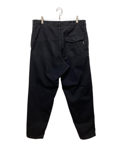 BLACK Scandal Yohji Yamamoto（ブラックスキャンダルヨウジヤマモト）BLACK Scandal Yohji Yamamoto (ブラックスキャンダルヨウジヤマモト) BLACK DENIM NO TUCK WORK PANTS 12OZ ブラック サイズ:2の古着・服飾アイテム