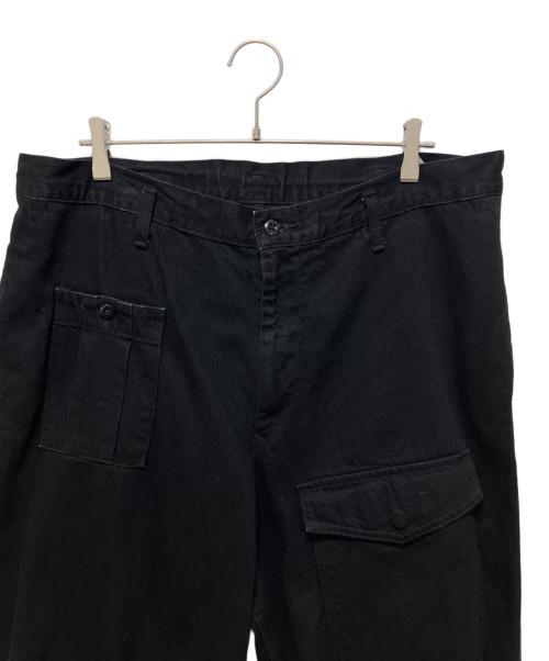 BLACK Scandal Yohji Yamamoto（ブラックスキャンダルヨウジヤマモト）BLACK Scandal Yohji Yamamoto (ブラックスキャンダルヨウジヤマモト) BLACK DENIM NO TUCK WORK PANTS 12OZ ブラック サイズ:2の古着・服飾アイテム