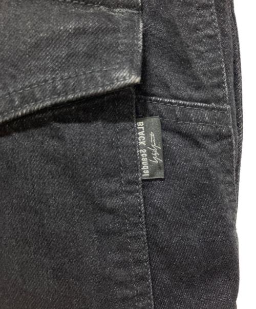 BLACK Scandal Yohji Yamamoto（ブラックスキャンダルヨウジヤマモト）BLACK Scandal Yohji Yamamoto (ブラックスキャンダルヨウジヤマモト) BLACK DENIM NO TUCK WORK PANTS 12OZ ブラック サイズ:2の古着・服飾アイテム