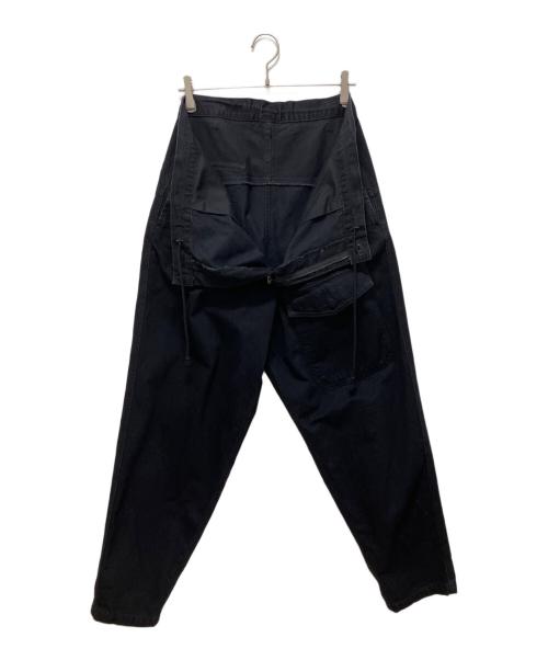 BLACK Scandal Yohji Yamamoto（ブラックスキャンダルヨウジヤマモト）BLACK Scandal Yohji Yamamoto (ブラックスキャンダルヨウジヤマモト) BLACK DENIM NO TUCK WORK PANTS 12OZ ブラック サイズ:2の古着・服飾アイテム
