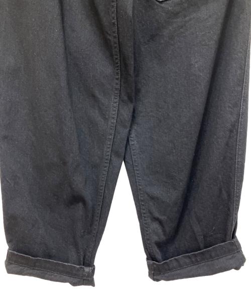 BLACK Scandal Yohji Yamamoto（ブラックスキャンダルヨウジヤマモト）BLACK Scandal Yohji Yamamoto (ブラックスキャンダルヨウジヤマモト) BLACK DENIM NO TUCK WORK PANTS 12OZ ブラック サイズ:2の古着・服飾アイテム