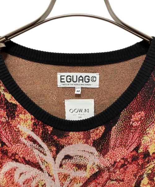 EGUAG（ゲージ）EGUAG (ゲージ) JQ KNIT 2 レッド サイズ:Mの古着・服飾アイテム