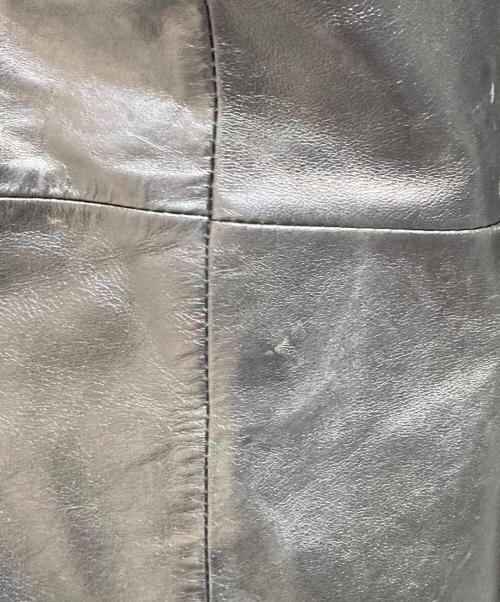 ARMANI EXCHANGE（アルマーニ エクスチェンジ）ARMANI EXCHANGE (アルマーニ エクスチェンジ) レザーテーラードジャケット ブラック サイズ:2の古着・服飾アイテム