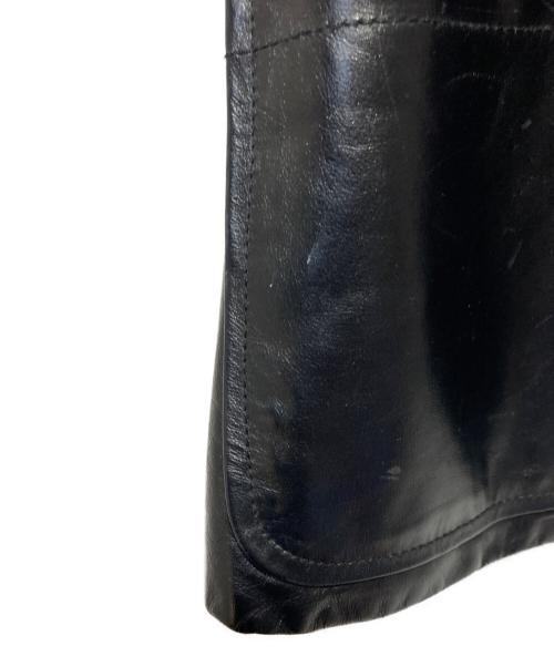 ARMANI EXCHANGE（アルマーニ エクスチェンジ）ARMANI EXCHANGE (アルマーニ エクスチェンジ) レザーテーラードジャケット ブラック サイズ:2の古着・服飾アイテム