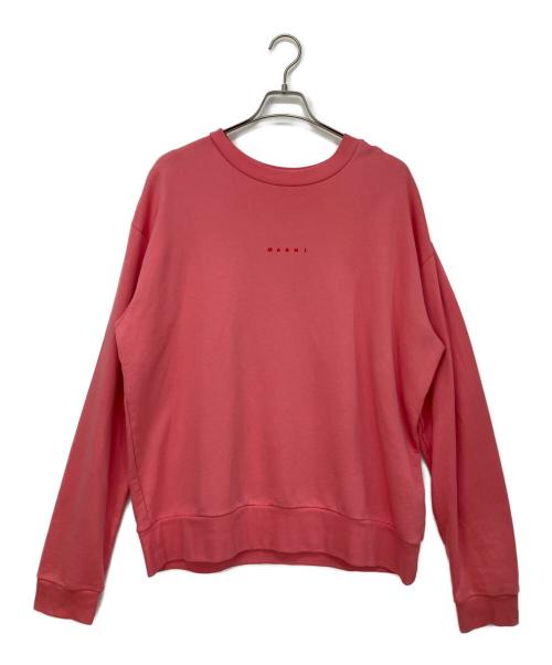 MARNI（マルニ）MARNI (マルニ) コットンクルーネックコンパクトロゴスウェット ピンク サイズ:54の古着・服飾アイテム