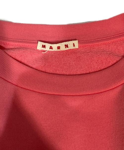 MARNI（マルニ）MARNI (マルニ) コットンクルーネックコンパクトロゴスウェット ピンク サイズ:54の古着・服飾アイテム