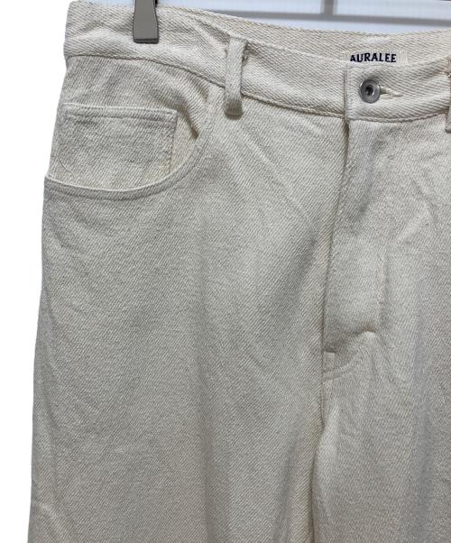 AURALEE（オーラリー）AURALEE (オーラリー) SILK NEP DENIM 5P WIDE SHORTS ベージュ サイズ:5の古着・服飾アイテム