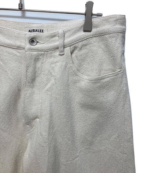 AURALEE（オーラリー）AURALEE (オーラリー) SILK NEP DENIM 5P WIDE SHORTS ベージュ サイズ:5の古着・服飾アイテム