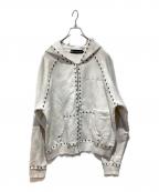 a good bad influenceアグッドバッドインフルエンス）の古着「ORIGINAL STUDSED HOODIE」｜ホワイト
