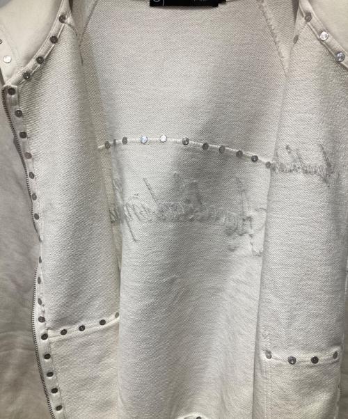 a good bad influence（アグッドバッドインフルエンス）a good bad influence (アグッドバッドインフルエンス) ORIGINAL STUDSED HOODIE ホワイト サイズ:Ｌの古着・服飾アイテム