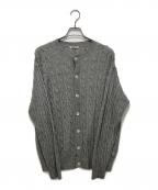 AURALEEオーラリー）の古着「SUPER FINE CASHMERE SILK CABLE KNIT CARDIGAN」｜グレー