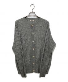 AURALEE（オーラリー）の古着「SUPER FINE CASHMERE SILK CABLE KNIT CARDIGAN」｜グレー