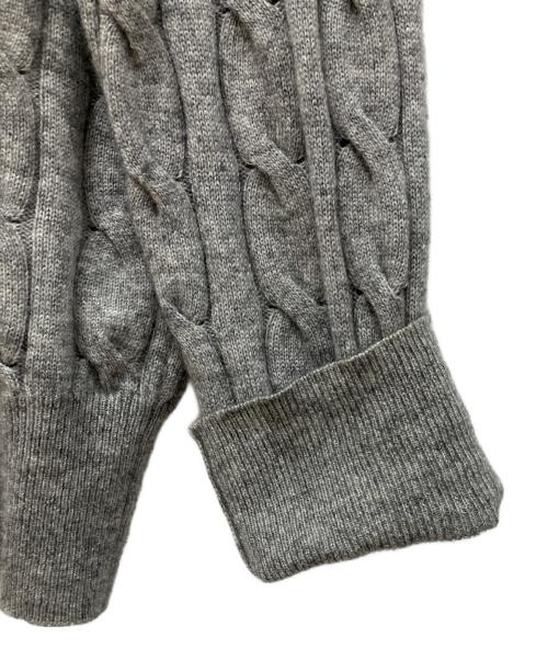 AURALEE（オーラリー）AURALEE (オーラリー) SUPER FINE CASHMERE SILK CABLE KNIT CARDIGAN グレー サイズ:５の古着・服飾アイテム