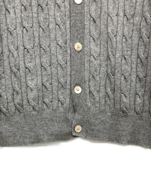 AURALEE（オーラリー）AURALEE (オーラリー) SUPER FINE CASHMERE SILK CABLE KNIT CARDIGAN グレー サイズ:５の古着・服飾アイテム