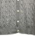 中古・古着 AURALEE (オーラリー) SUPER FINE CASHMERE SILK CABLE KNIT CARDIGAN グレー サイズ:５：32000円