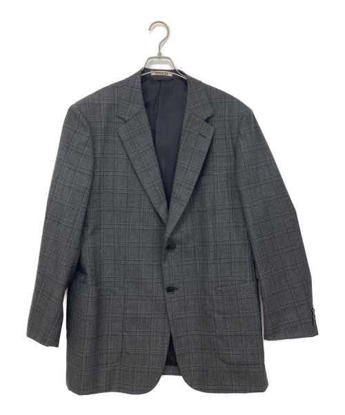 AURALEE（オーラリー）AURALEE (オーラリー) BLUEFACED WOOL CHECK JACKET #CHARCOAL CHECK グレー サイズ:5の古着・服飾アイテム