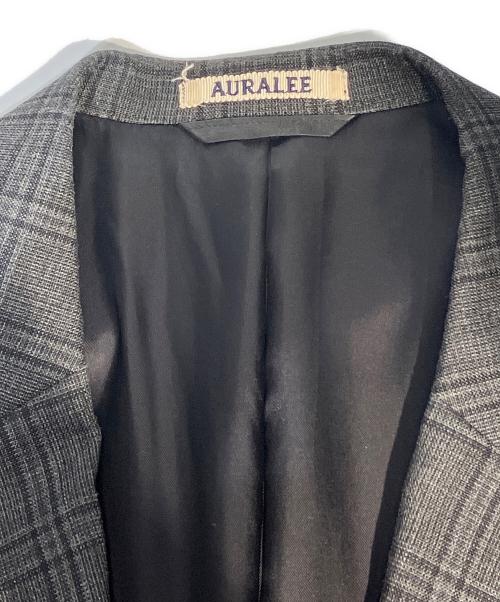 AURALEE（オーラリー）AURALEE (オーラリー) BLUEFACED WOOL CHECK JACKET #CHARCOAL CHECK グレー サイズ:5の古着・服飾アイテム