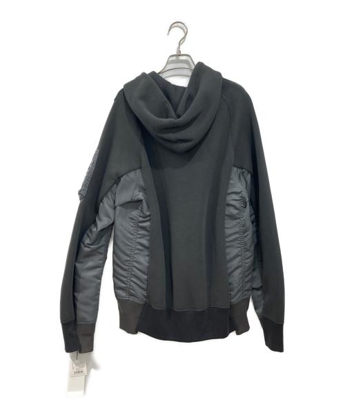 sacai（サカイ）sacai (サカイ) Nylon Twill x Sponge Sweat Hoodie グレー サイズ:3の古着・服飾アイテム
