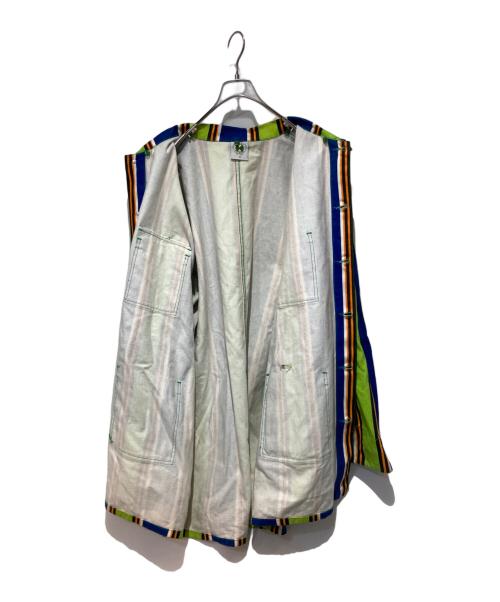 CROSS COLOURS（クロスカラーズ）CROSS COLOURS (クロスカラーズ) カバーオール グリーン×ブルー サイズ:3の古着・服飾アイテム