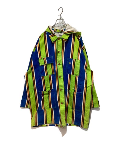 CROSS COLOURS（クロスカラーズ）CROSS COLOURS (クロスカラーズ) カバーオール グリーン×ブルー サイズ:3の古着・服飾アイテム