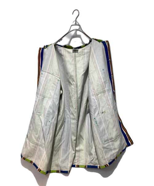 CROSS COLOURS（クロスカラーズ）CROSS COLOURS (クロスカラーズ) カバーオール グリーン×ブルー サイズ:3の古着・服飾アイテム
