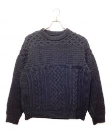 TAKAHIROMIYASHITA TheSoloIst.（タカヒロミヤシタ ザソロイスト）の古着「fisherman's crew neck sweater.」｜ブラック