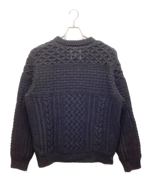 TAKAHIROMIYASHITA TheSoloIst.（タカヒロミヤシタ ザソロイスト）TAKAHIROMIYASHITA TheSoloIst. (タカヒロミヤシタ ザソロイスト) fisherman's crew neck sweater. ブラック サイズ:46の古着・服飾アイテム