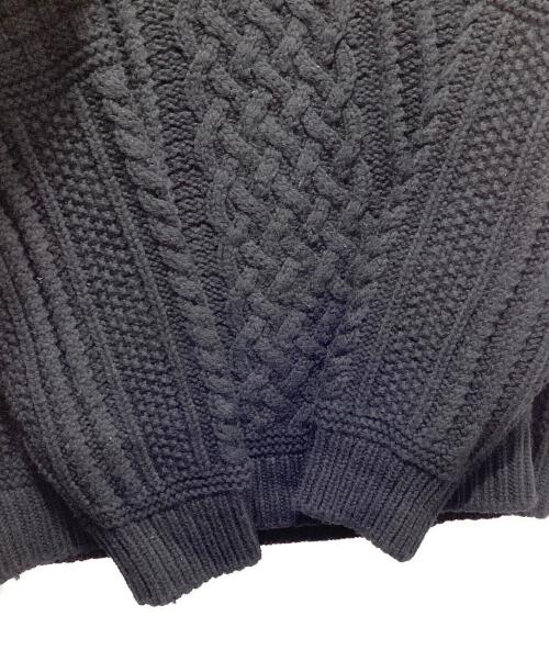 TAKAHIROMIYASHITA TheSoloIst.（タカヒロミヤシタ ザソロイスト）TAKAHIROMIYASHITA TheSoloIst. (タカヒロミヤシタ ザソロイスト) fisherman's crew neck sweater. ブラック サイズ:46の古着・服飾アイテム