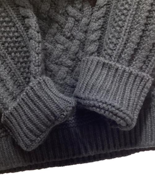 TAKAHIROMIYASHITA TheSoloIst.（タカヒロミヤシタ ザソロイスト）TAKAHIROMIYASHITA TheSoloIst. (タカヒロミヤシタ ザソロイスト) fisherman's crew neck sweater. ブラック サイズ:46の古着・服飾アイテム