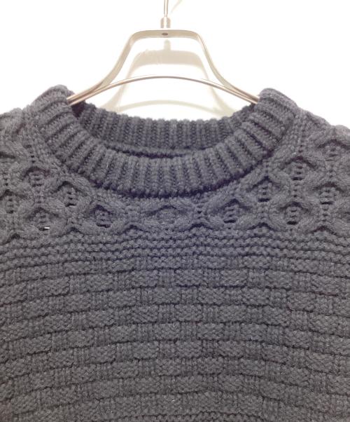 TAKAHIROMIYASHITA TheSoloIst.（タカヒロミヤシタ ザソロイスト）TAKAHIROMIYASHITA TheSoloIst. (タカヒロミヤシタ ザソロイスト) fisherman's crew neck sweater. ブラック サイズ:46の古着・服飾アイテム