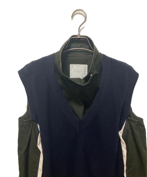 sacai（サカイ）sacai (サカイ) ドッキングワンピース グリーン サイズ:41の古着・服飾アイテム