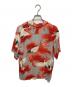Sun Surf (サンサーフ) 鶴&松柄 レーヨン アロハシャツ レッド サイズ:SIZE M：11000円