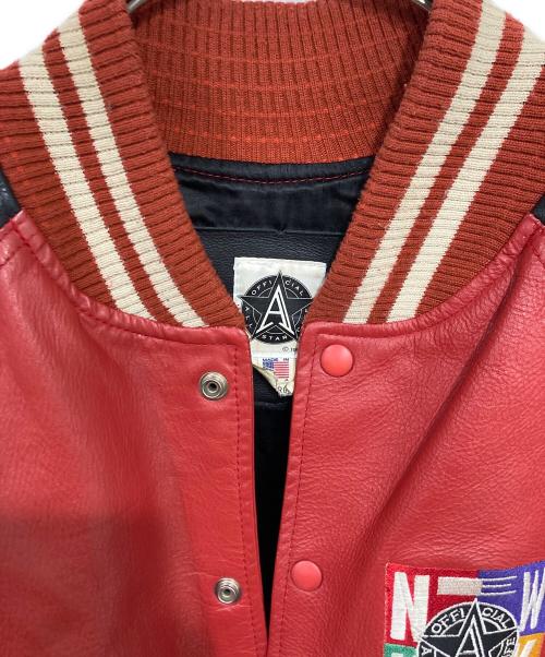 ALL STAR CAFE（オールスターカフェ）ALL STAR CAFE (オールスターカフェ) レザージャケット レッド サイズ:XLの古着・服飾アイテム