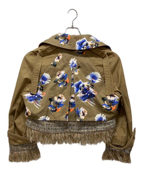 MSGM（エムエスジーエム）MSGM (エムエスジーエム) フラワープリントジャケット ベージュ サイズ:40の古着・服飾アイテム