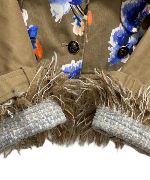 MSGM（エムエスジーエム）MSGM (エムエスジーエム) フラワープリントジャケット ベージュ サイズ:40の古着・服飾アイテム