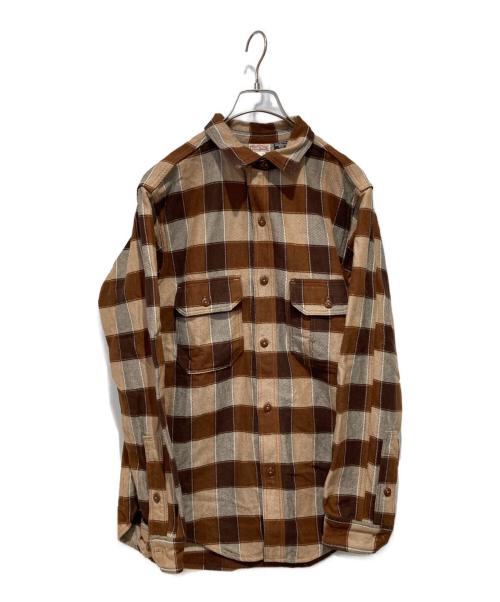 freewheelers（フリーホイーラーズ）FREEWHEELERS (フリーホイーラーズ) チェックシャツ ブラウン サイズ:16の古着・服飾アイテム