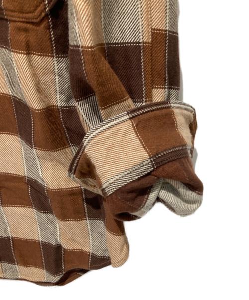 freewheelers（フリーホイーラーズ）FREEWHEELERS (フリーホイーラーズ) チェックシャツ ブラウン サイズ:16の古着・服飾アイテム
