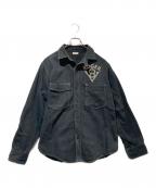 freewheelersフリーホイーラーズ）の古着「1930s STYLE WORK SHIRT “ROGER 8” Gemsa」｜ブラック