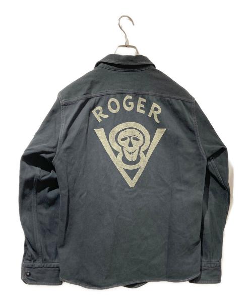 freewheelers（フリーホイーラーズ）freewheelers (フリーホイーラーズ) 1930s STYLE WORK SHIRT “ROGER 8” Gemsa ブラック サイズ:16の古着・服飾アイテム
