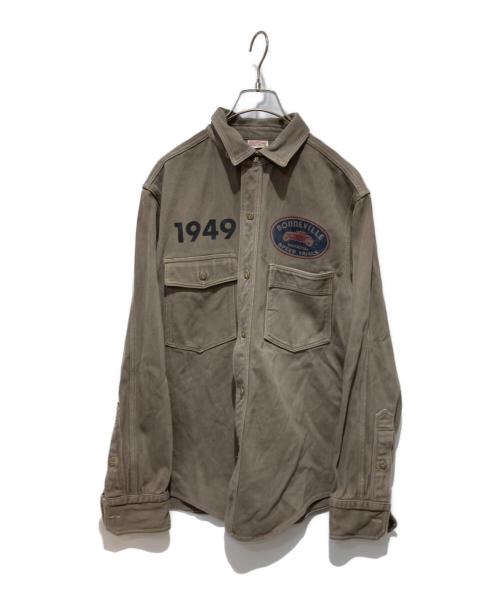 freewheelers（フリーホイーラーズ）FREEWHEELERS (フリーホイーラーズ) Work shirts gemsa bonneville グレー サイズ:16の古着・服飾アイテム