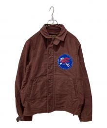 freewheelers（フリーホイーラーズ）の古着「"HOP HEADS" DECK WORKER JACKET」｜ボルドー