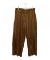 STUDIO NICHOLSON（スタジオ ニコルソン）の古着「ALVY DOUBLE PLEAT PANT」｜ブラウン