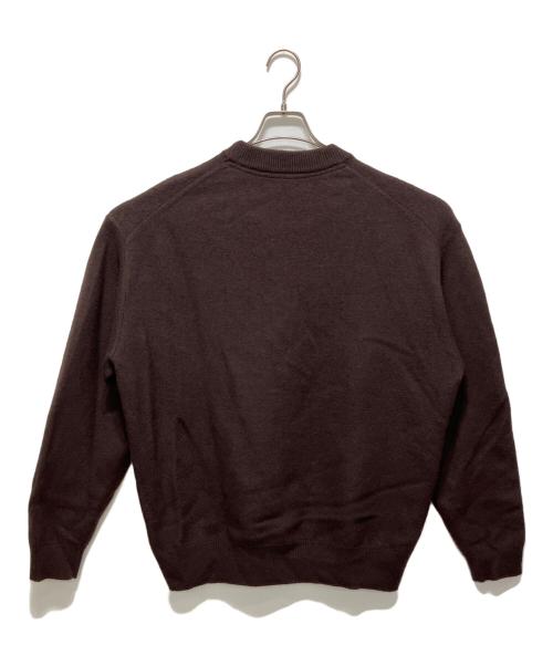 UNIVERSAL PRODUCTS.（ユニバーサルプロダクツ）UNIVERSAL PRODUCTS. (ユニバーサルプロダクツ) FELTED MERINO WOOL CREW NECK KNIT ブラウン サイズ:3の古着・服飾アイテム