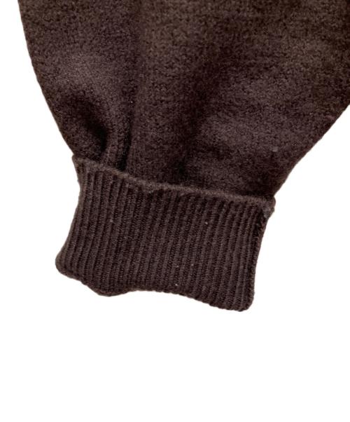 UNIVERSAL PRODUCTS.（ユニバーサルプロダクツ）UNIVERSAL PRODUCTS. (ユニバーサルプロダクツ) FELTED MERINO WOOL CREW NECK KNIT ブラウン サイズ:3の古着・服飾アイテム